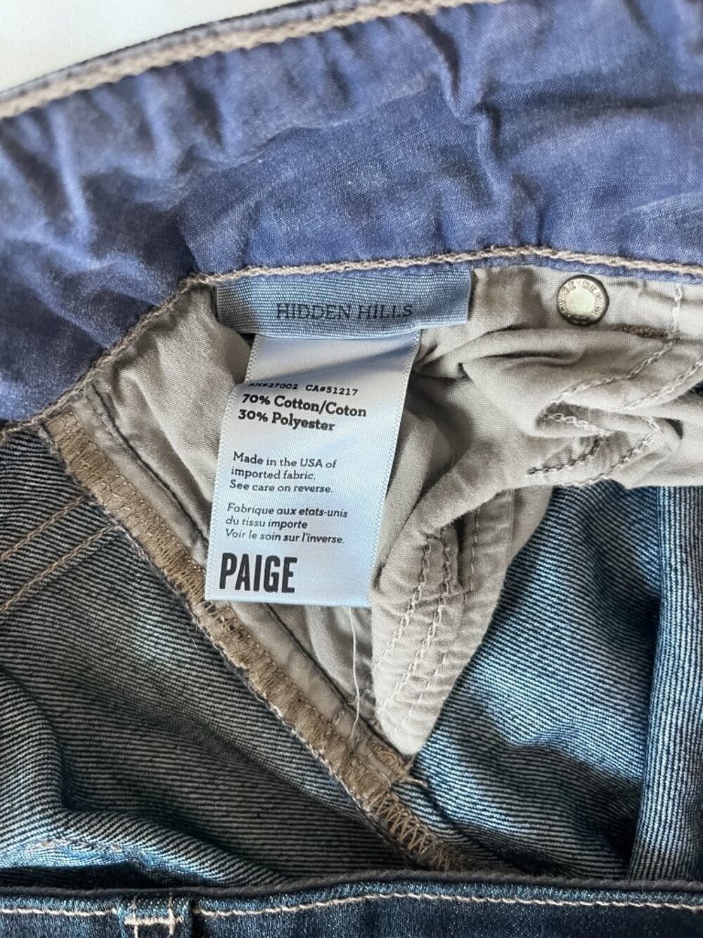 PAIGE Hidden Hills Low Rise Bootcut Jeans Dark Wash 31 x 34 - Picture 7 of 7